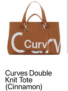 Curves by Sean Brown Knit Tote (Cinnamon) with Detachable Mini Bag